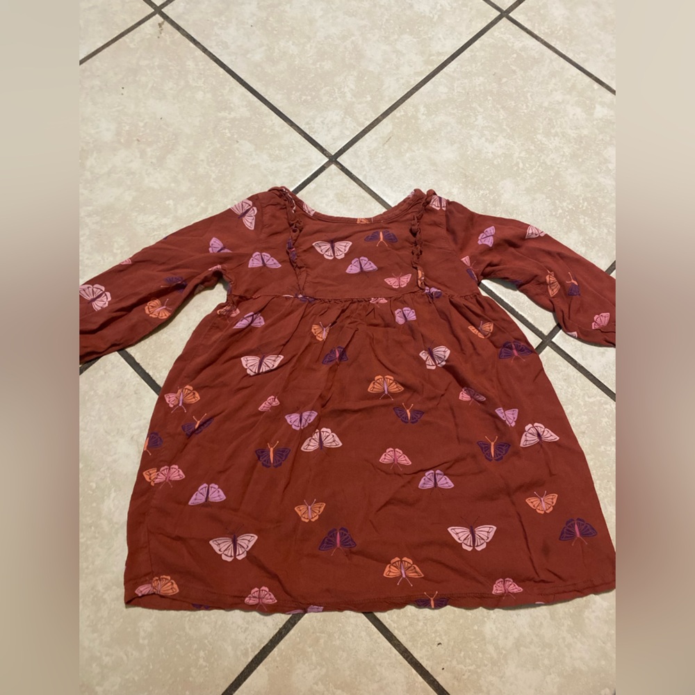 Jumping Beans Butterfly Print Dress - Brown and Purple - Picture 3 of 3